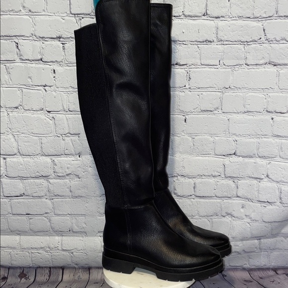 SOUL Naturalizer Black leather Over the Knee Boots Sz 6.5 - Picture 1 of 7